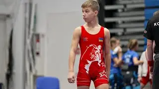 U15 M. Spachynskyi (UKR) vs S. Yakovlev (UKR) 41kg. Youth boys greco-roman wrestling.