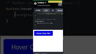 How to Change Button Color on Hover Using HTML, CSS, and JavaScript | 