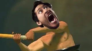 Markiplier Getting Over It but only when he's screaming