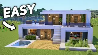 Minecraft: Easy Modern House Tutorial🏠