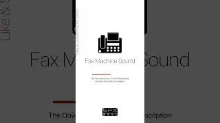 Fax Machine Sound Effect 📠 / Fax Sound / Fax Machine SFX 