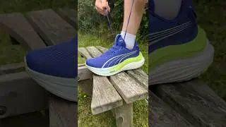 Lacing up the PUMA MagMax Nitro 🔋 #running #runningshoes