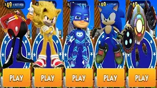 Sonic Dash vs Sonic Prime Dash - Boscage Maze Sonic vs PJ Masks Catboy vs Movie Super Sonic