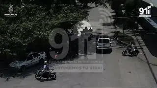 Colisión de 2 motocicletas en colonia La Sabana de San Pedro Sula.