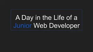 A Day in the Life of a Junior Web Developer