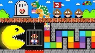 Bowser R.I.P Mario Escape Numberblocks Snake and Pacman Calamity!