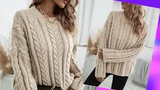 We knit a stylish jumper with a twist. I draw a pattern diagram.