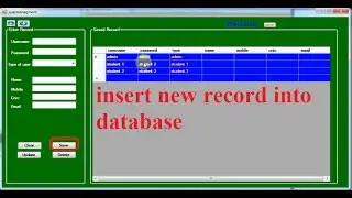Insert New Record Into Database c#