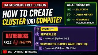 2. Databricks Free Edition | How to create cluster (or) compute l 