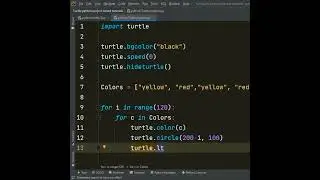 Flower Design With Turtle Graphics By Using Phyton #shorts #codewithharry