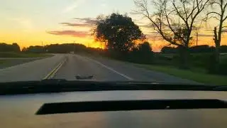 Driving into the sunset