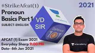 STRIKE AFCAT (1) 2021 Pronoun Basics Part 1 | English | Target AFCAT 2021 | VD Sir