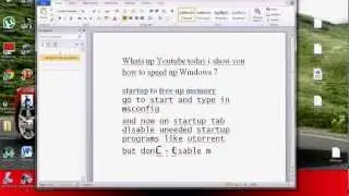 how to speed up Windows 7 startup to free up memory