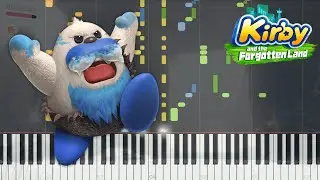 Kirby and the Forgotten Land - The Battle of Blizzard Bridge [4-Hands ~ Piano Tutorial] (Synthesia)