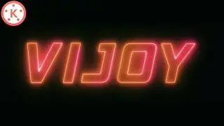 Glowing Style Vijoy Text Animation In KineMaster - New Editing Tricks | KineMaster Tutorial | Vijoy