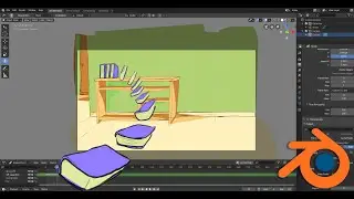2D Animation - Falling Flipbook || Blender