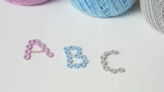 Needle tatting. Letter 