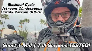 TESTED! National Cycle Short | MID | Tall VStream Windscreen for the Suzuki Vstrom 800DE