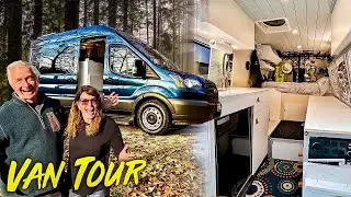 2 Retired CEO's Build a Ford Transit Camper Van For Full Time Travel