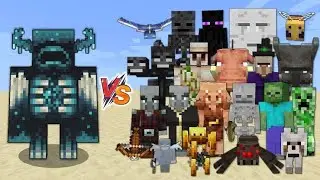 Minecraft 1.20 Warden vs Every mob in Minecraft (JAVA Edition) - Minecraft 1.20 Warden vs All Mobs