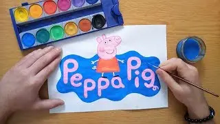 Peppa Pig logo (Drawing Peppa Pig) - nick jr. - painting