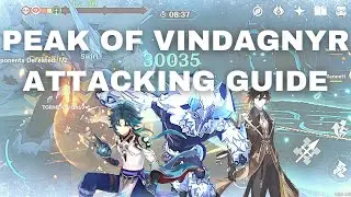 [Genshin Impact] LEVEL 90 Domain Peak of Vindagnyr  Attacking Guide for Hydro and Cryo Artifacts