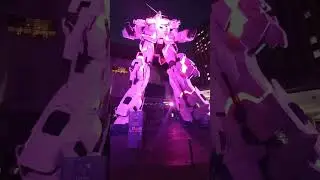 Giant Gundam Statue night show #Tokyo2024 #DiverCityTokyo