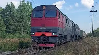 #Тепловоз #2ТЭ116У-0271 #Бесовец перегон #Томицы - #Чална-Онежская 16-08-22. #Карелия  #Шуя #Чална