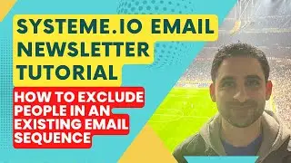 How to send a newsletter and exclude a segment of people (Systeme.io email tech tutorial)