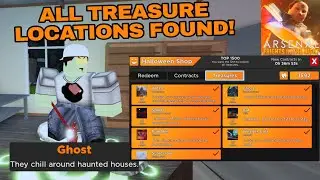 ALL TREASURE LOCATIONS FOUND IN ARSENAL! SPECIAL UGC ITEM REWARD! | ROBLOX