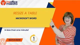 Resize a table in Word in less than one minute!
