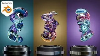 Make Fascinating "GLASS SCULPTURES" In Blender 3D (Tutorial)