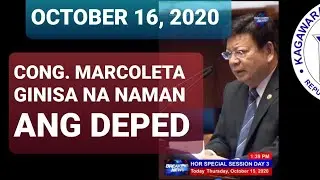 PANOORIN: CONG. MARCOLETA GINISA NA NAMAN ANG DEPED SA HOUSE OF REPRESENTATIVES