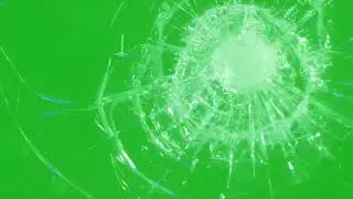 Футаж на хромакее   разбитое стекло