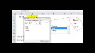 Microsoft Form Controls, Excel Data Formulas and Text Strings for Interactive Spreadsheets