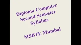 Diploma Computer 2nd Semester Syllabus | MSBTE I-Scheme Syllabus Overview