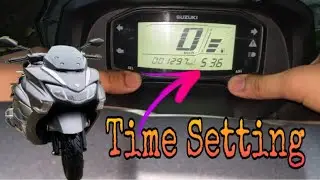 How To Set Time On Burgman Street 125 Digital Panel #idle #burgmanstreet125