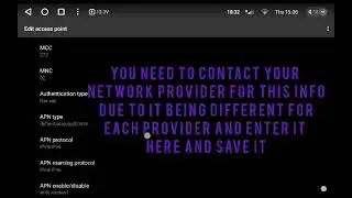 How to Enter APN Settings