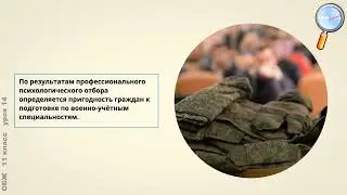 ОБЖ 11 класс Урок№14   Воинская обязанность
