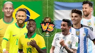 BRAZIL vs ARGENTINA Vinicius JR - Di Maria - Neymar JR - Alvarez - Richarlison - Messi