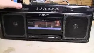 Sony CFS-230 Cassette-Corder Boombox & A New Cassette Tape