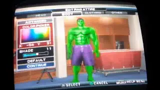 WWE SVR2011 on PS2 How to create Hulk & moveset