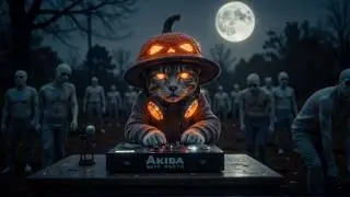 Spooky Night: DJ Cat's Dark Techno Graveyard Mix 🎃👻
