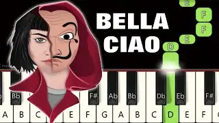 Bella Ciao Song  🔥 | Money Heist | Piano Tutorial | Piano Notes | Piano Online 