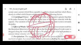 (in telugu) class 9 social "Hydrosphere" chp .3 part3