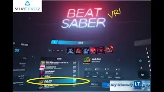 VR Beat Saber - Crab Rave song - virtual reality with HTC Vive Pro 2
