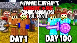 We Survived 100 Days in a HARDCORE Zombie Apocalypse... [FULL MOVIE]
