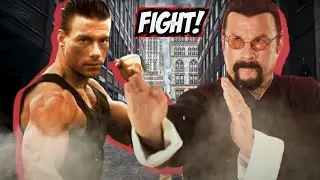 Стивен Сигал VS Ван Дам. Айкидо против Карате