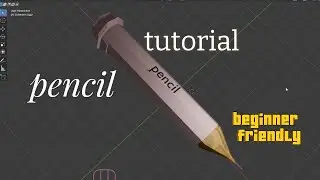 BLENDER FOR BEGINNERS. Create this pencil  in 1 minutes. (Step-by-Step Tutorial)