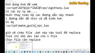 Tool Map NPC Lua - Võ lâm - Kiếm Thế